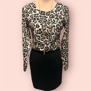 Banana Republic Petite Leopard Dress 🤍